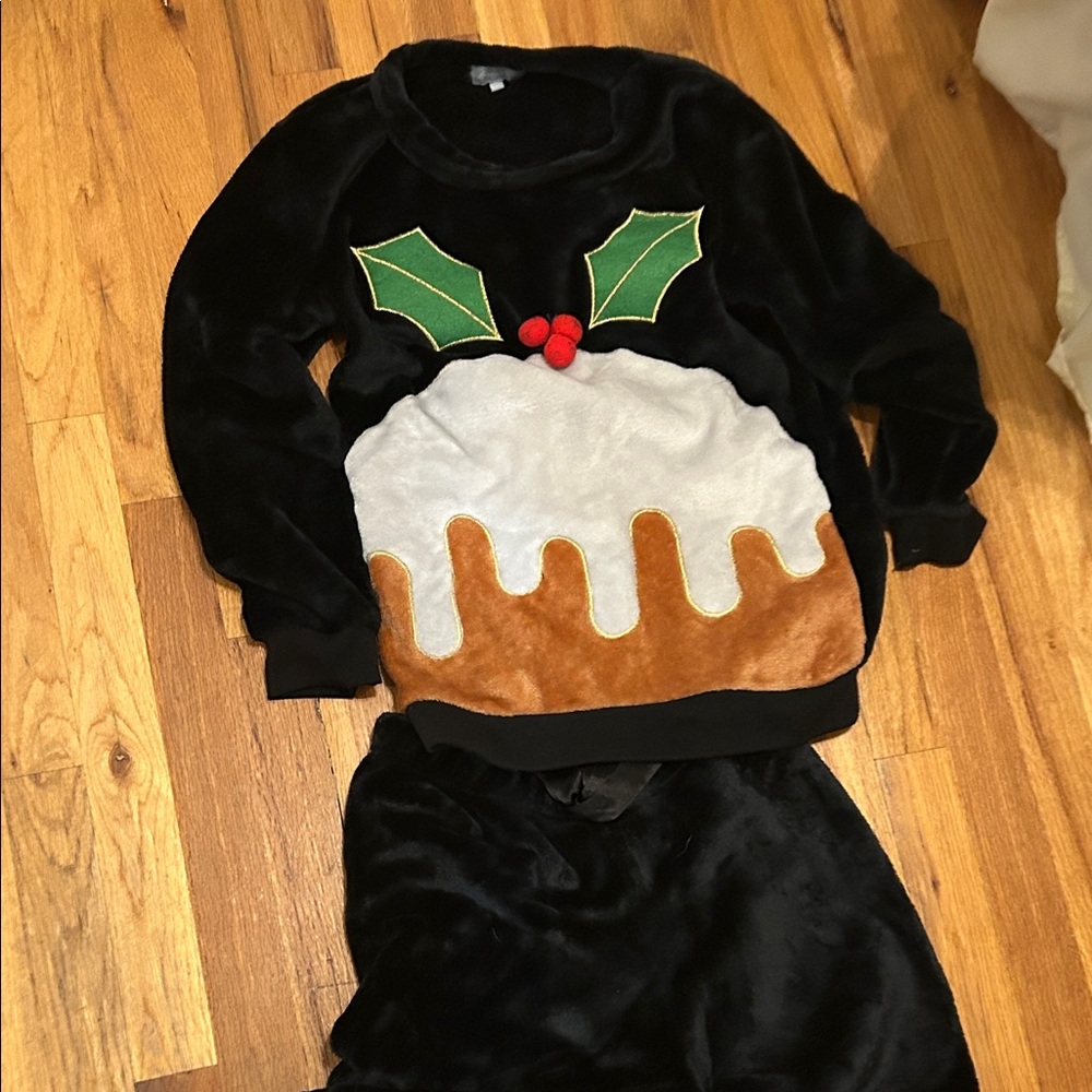 Cozy Black and Brown Holiday Pajama Set
